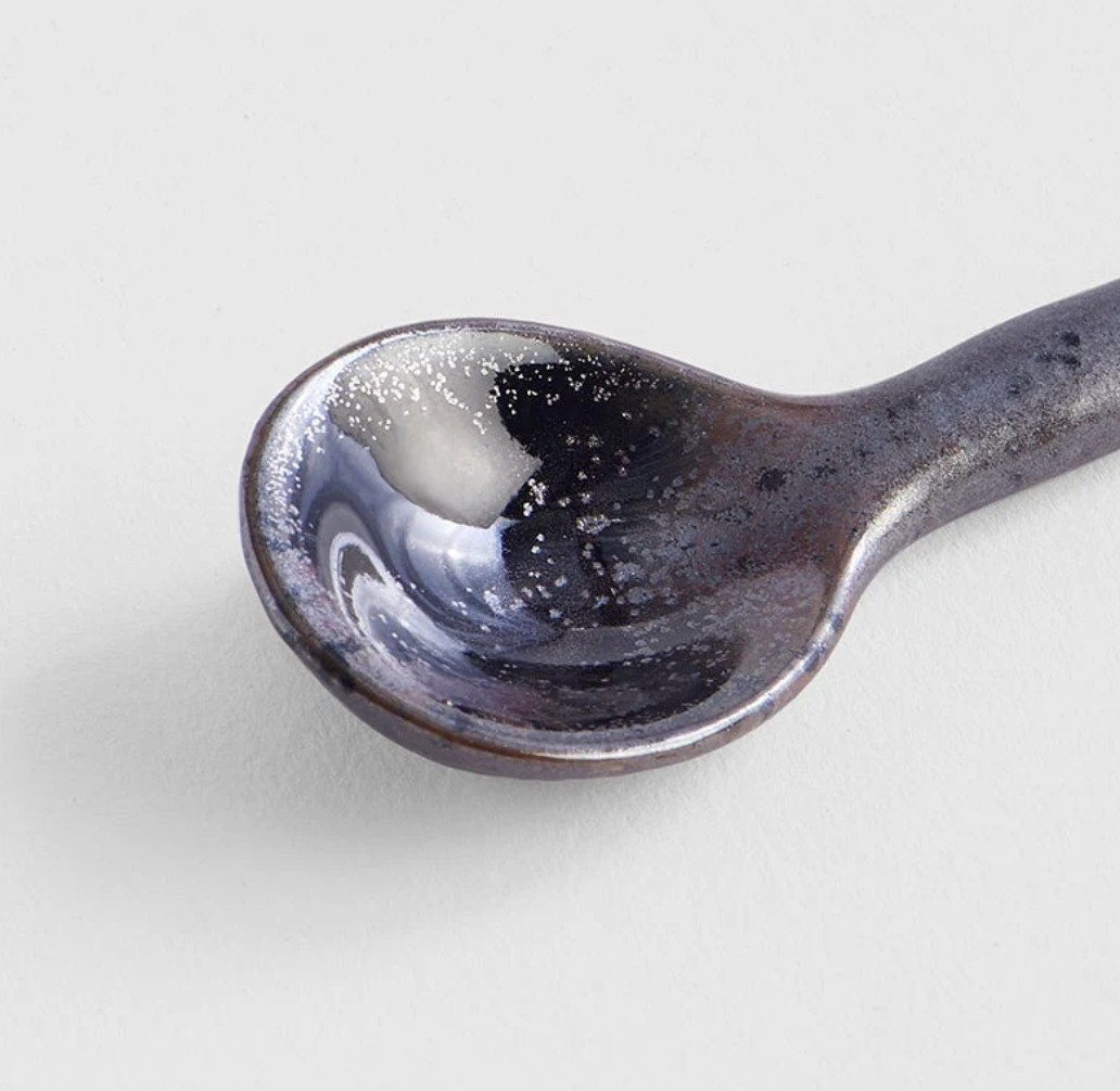 Small Speckled Porcelain Spoon