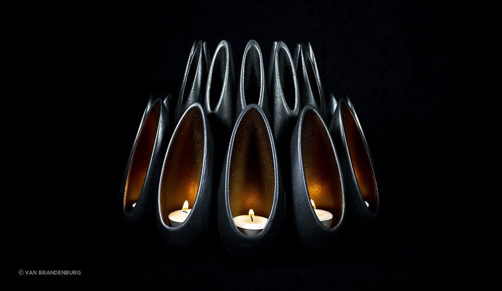 Thumbnail: Seed Pod - Tealight Wreath - Matte Black