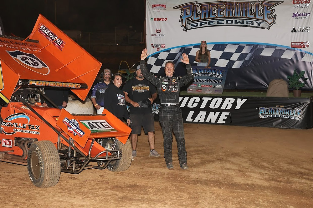 Andy Forsberg fends off Chance Grasty to tally 74th Sprint Car win