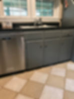 Cabinets painted faux bead brd