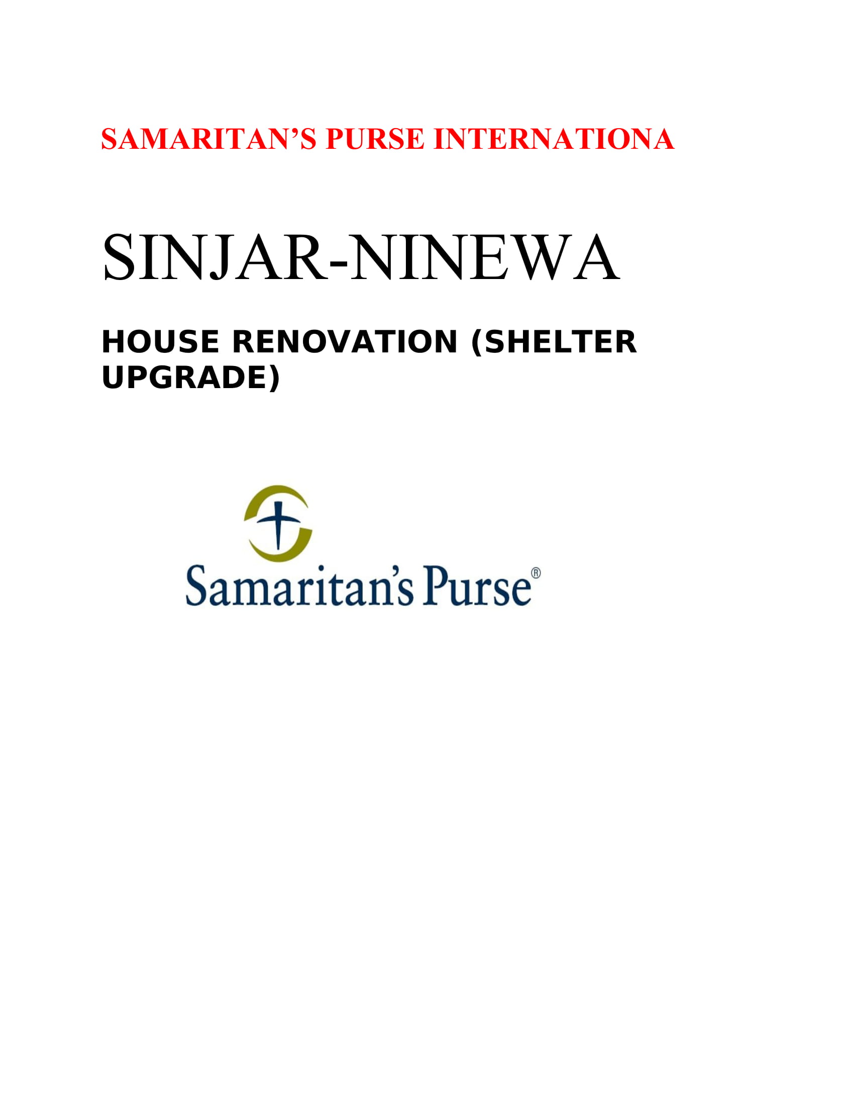 Shelter Upgrade — SPI