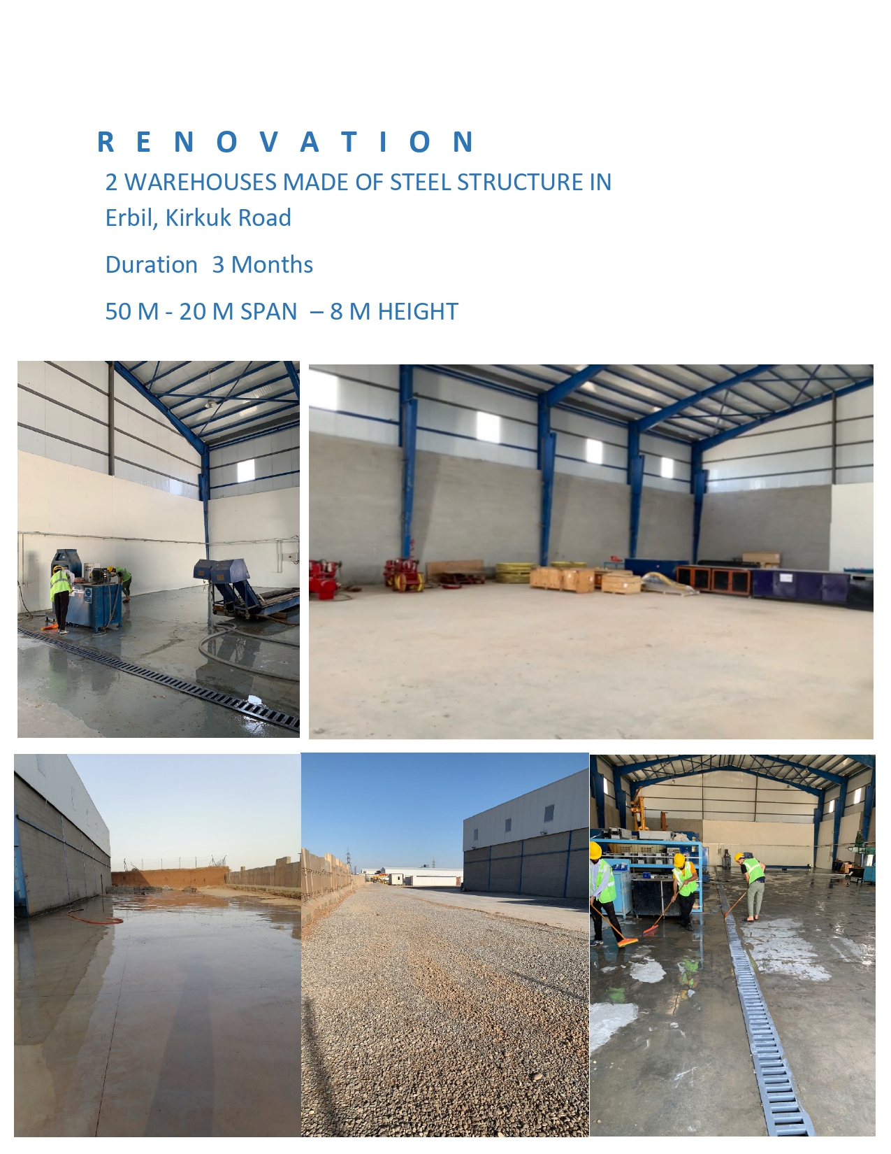 Warehouses Renovation — Steel Structure, Erbil