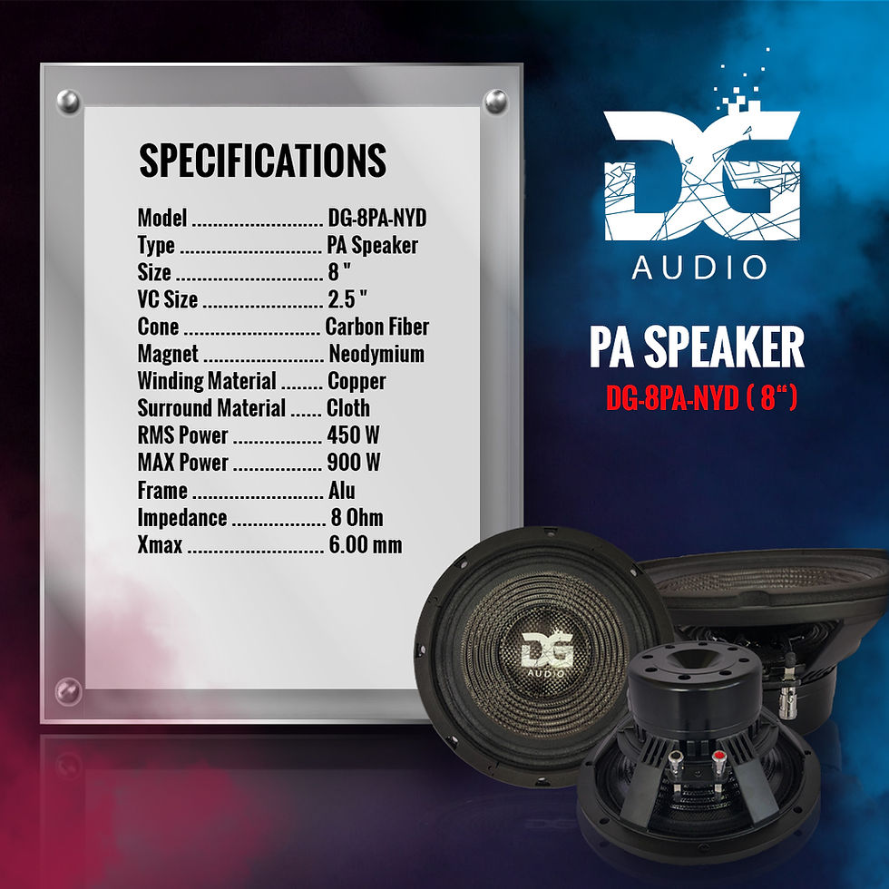 Thumbnail: 8" DG Audio Neo PA Speaker