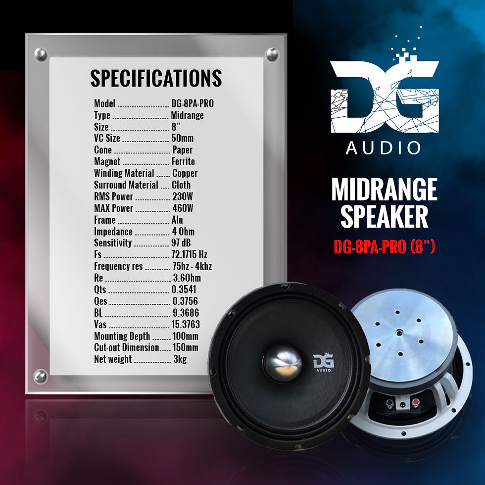 Thumbnail: 8" DG Audio Midrange Speaker