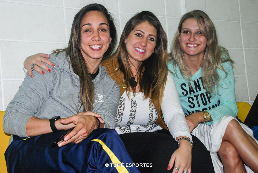 Tainara Gonçalves, Cassia Arbulu e Carol Nogueira. (foto Fe Rodrigues / Tchê Esportes)