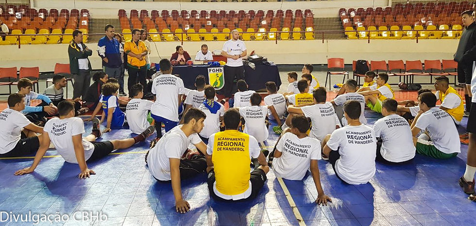 Acampamentos Regionais de Desenvolvimento e Melhoria Técnica do Handebol. (foto Divulgação CBHb)