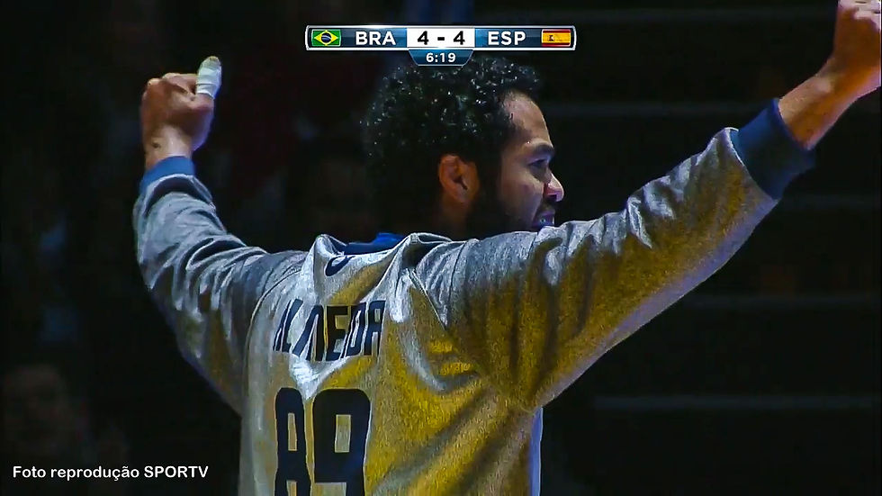 Bombom, goleiro do Brasil. (foto reprodução SporTV)