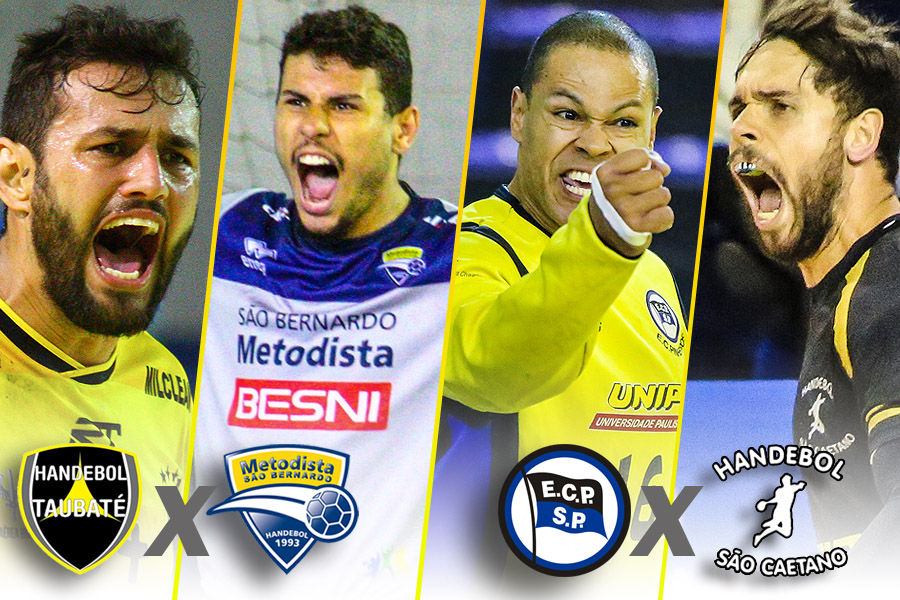Semifinalistas do Super Paulistão Masculino. (arte Tchê Esportes)