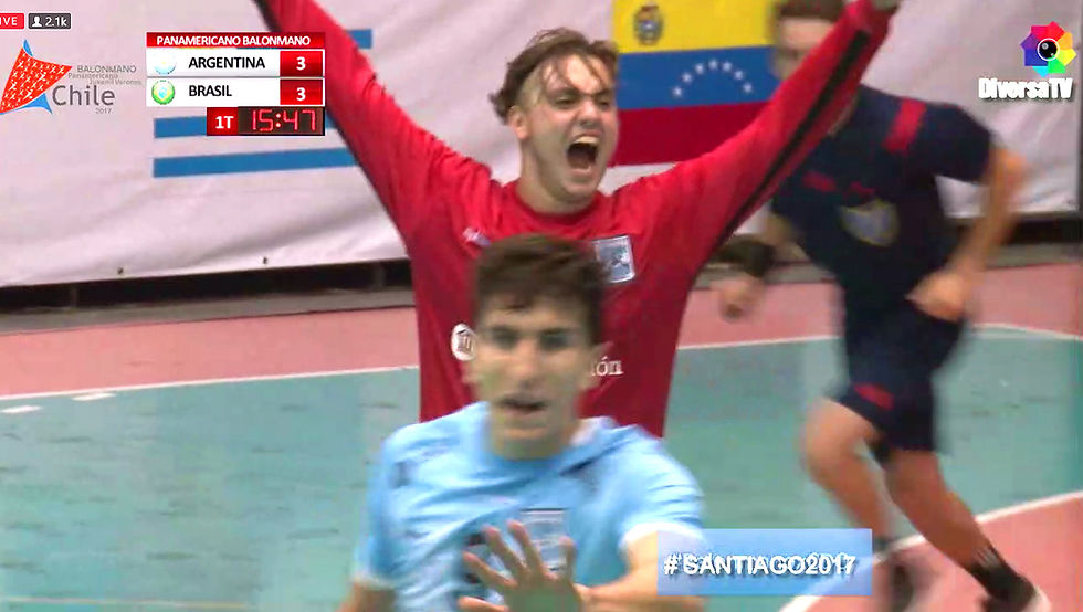 Santiago Giovagnola, golerio da Argentina. (foto reprodução DiversaTV)