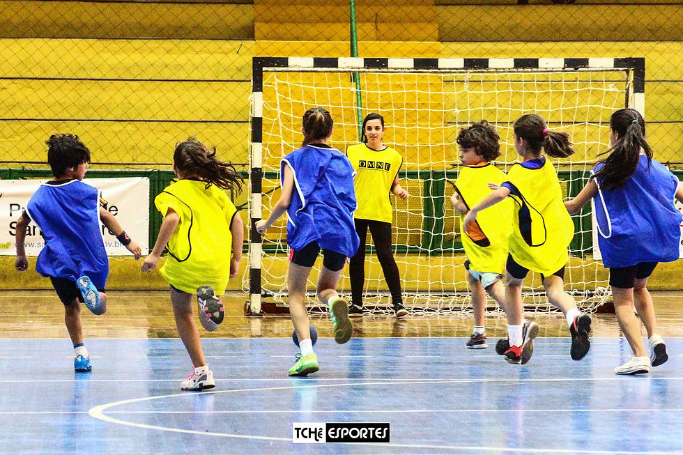 Projeto Mini-Hand na semifinal do Super Paulistão Feminino de 2014. (foto arquivo Tchê Esportes)
