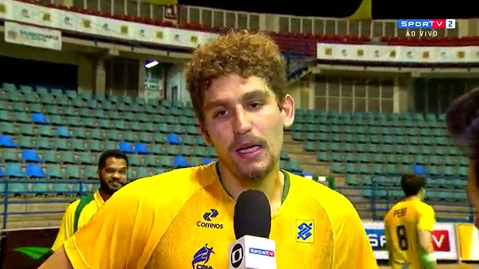 Acácio Filho, armador da Seleção Brasileira. (foto reprodução SporTV)