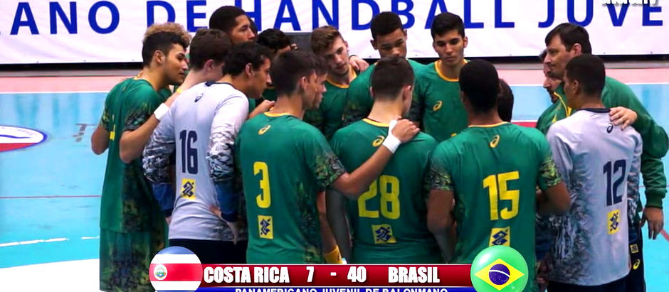 Brasil deixa Costa Rica sem opçÔes tåticas no Pan Juvenil de Handebol