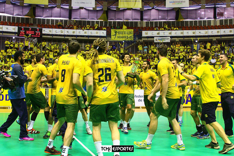 Seleção Brasileira de Handebol Masculino. (foto André Pereira /Tchê Esportes)