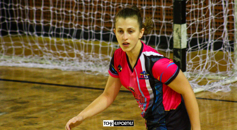 Paula Silva, goleira do Abluhand(SC). (arquivo Tchê Esportes)