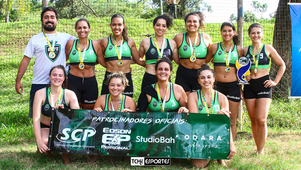 Bud’s Handbeach, Campeão do naipe feminino - Copa PoA de Handebol de Areia. (foto André Pereira / Tchê Esportes)