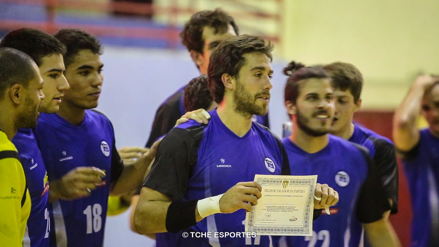Destaque da partida Bruno Saurin, Ec Pinheiros. (foto reprodução Agno Raiz / Tchê Esportes)