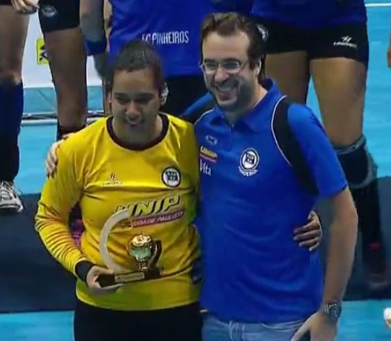Alice Fernandes, goleiro do EC Pinheiros (reprodução SporTV)