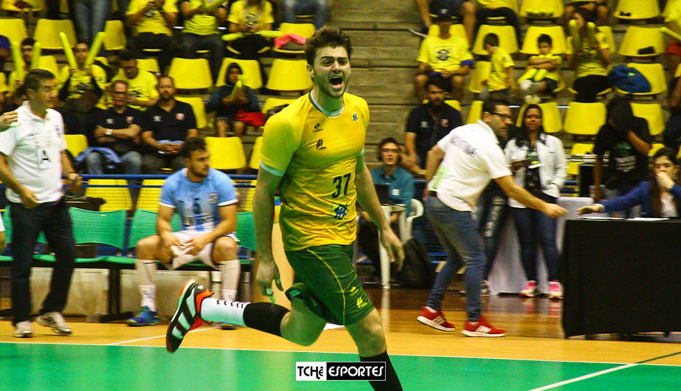 Haniel Langaro, armador da Seleção Brasileira. (foto André Pereira / Tchê Esportes)