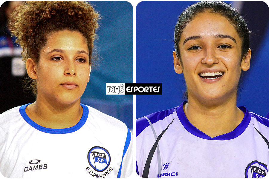 Nicole Damascena e Michele Lourenço, ambas do Pinheiros. (foto arquivo Tchê Esportes)