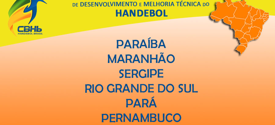 PB, MA, SE, RS, PA e PE recebem Acampamento Regional de Handebol