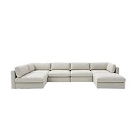 Almond Wind:The Halo 5 Seater Sofa