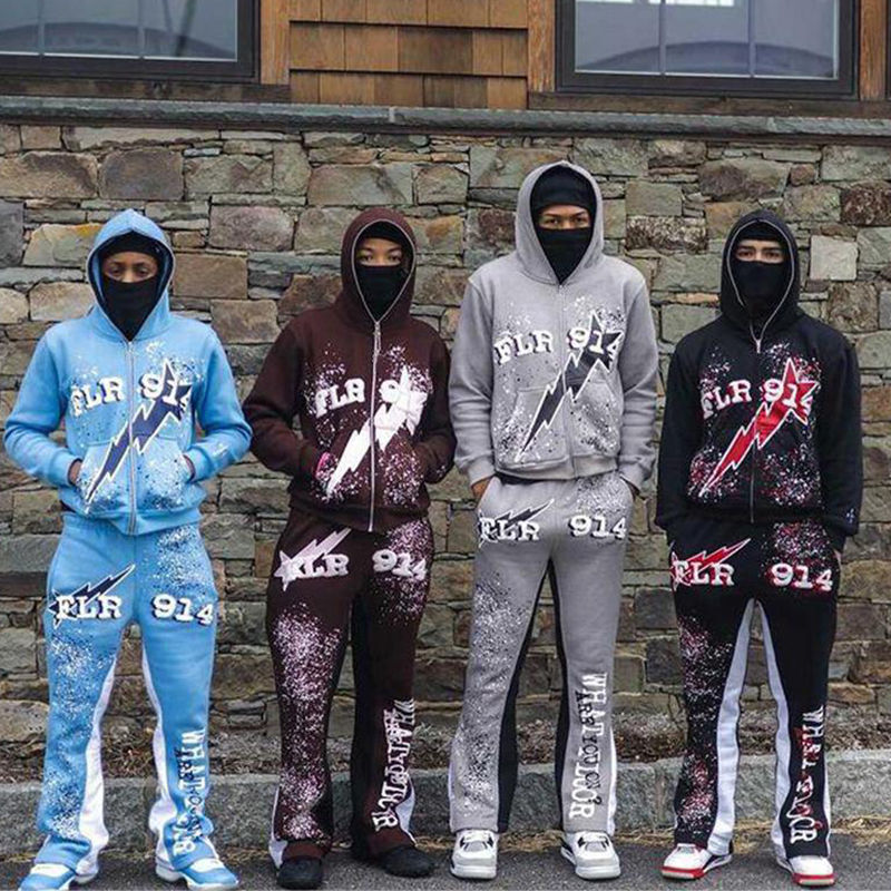 Harajuku Jacket Letter Print Coat Men Women Jackets Zip Hooded