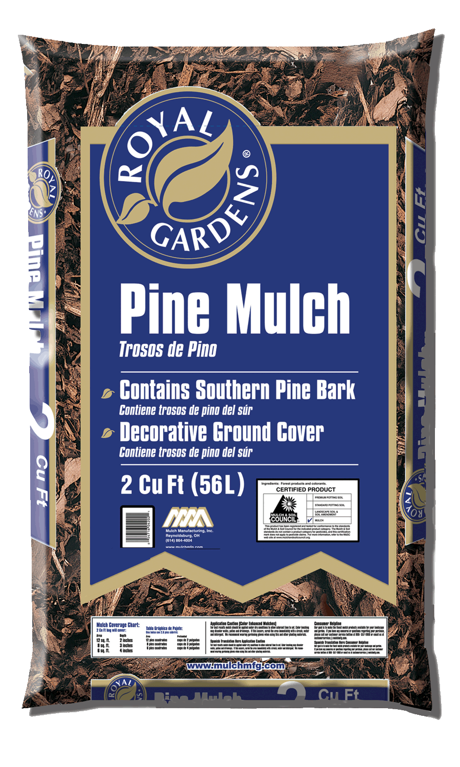 Mulch Rustic Pine Bark 2 cubic feet | benchsgreenhouse