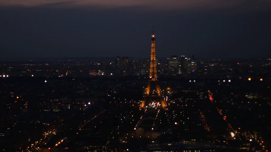 Eiffel Tower Spotlight Gif