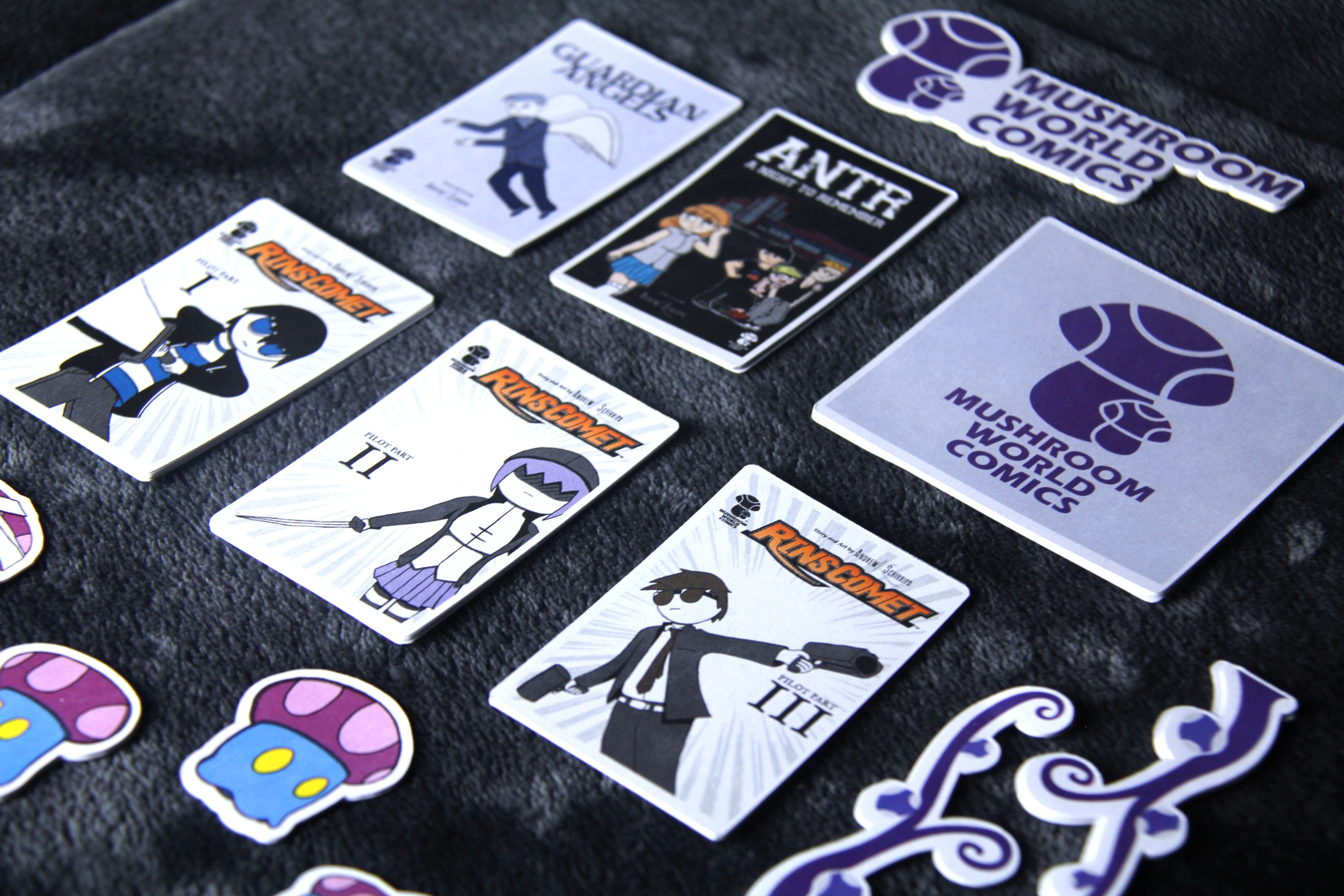 Mushroom World Comics Sticker Set