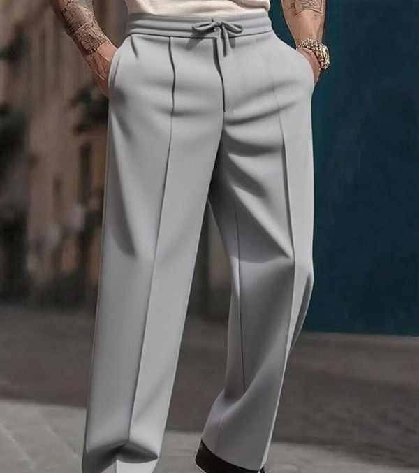 Relaxed Fit Drawstring Trousers – Casual Everyday Pants