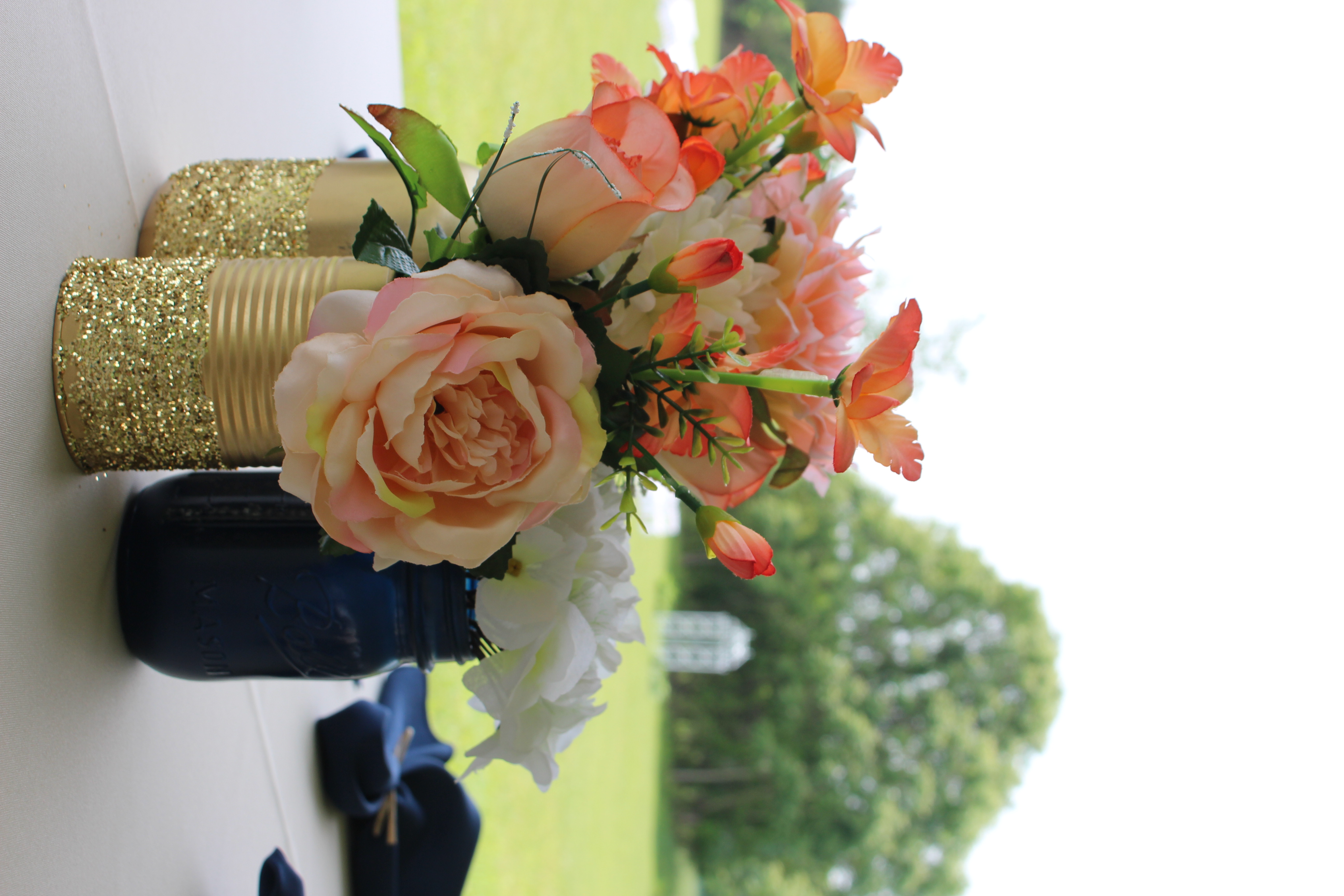 Coral table decorations
