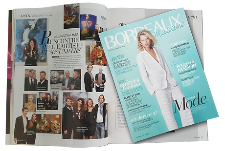 editorial page about alexandra mas private viewing in bordeaux