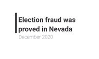 🎥 December Testimony Reveals Election 🗳 Fraud Has Already Been Proven in Nevada