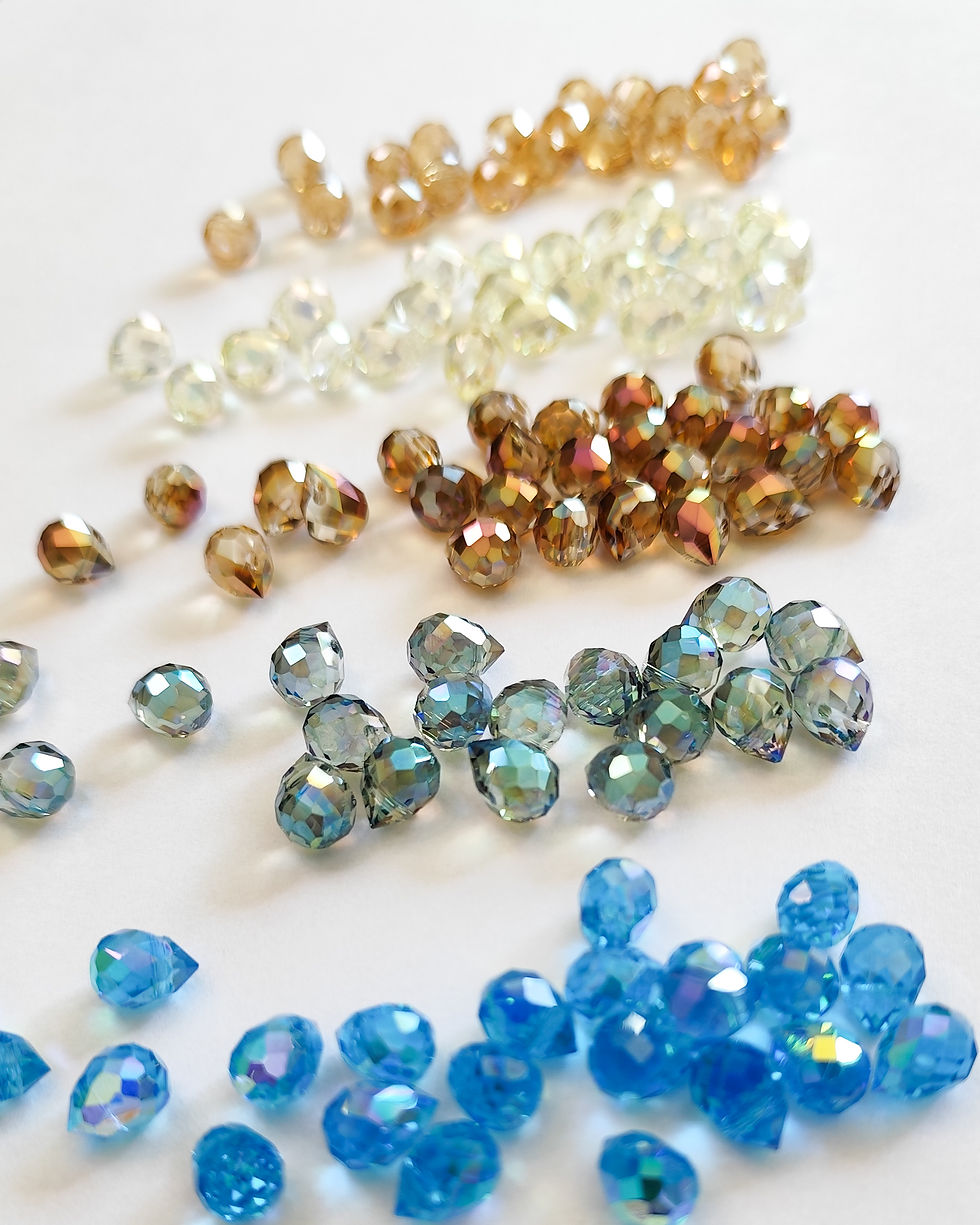 Miniatura: Cristal Briolet Facetado 8x10mm para bijuterias e semijoias