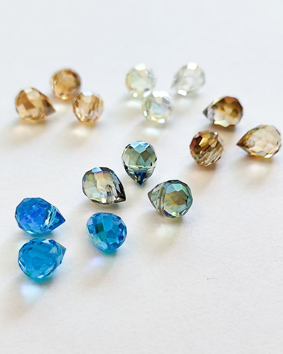 Cristal Briolet Facetado 8x10mm para bijuterias e semijoias