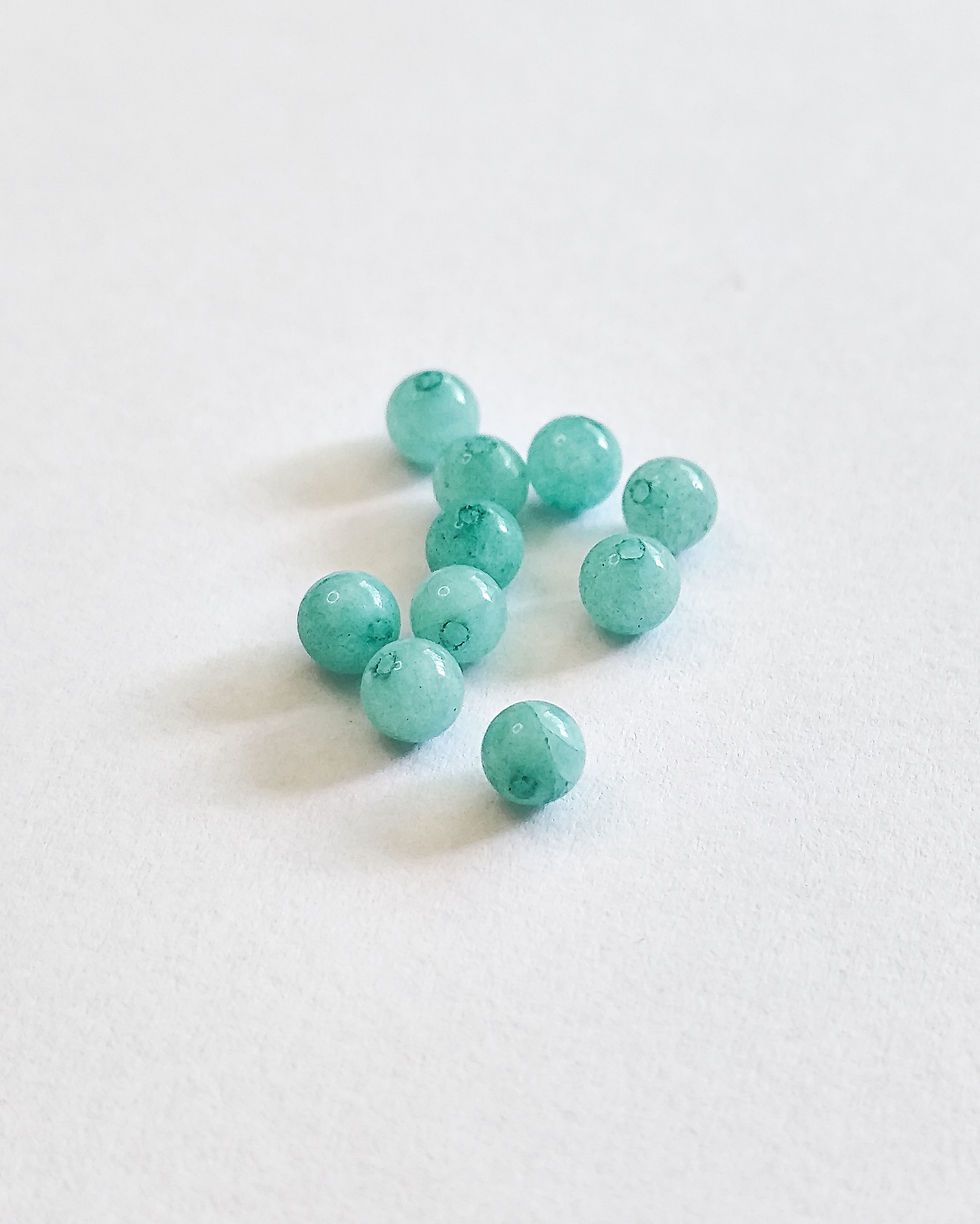 Jade Amazonita 4mm pedras Naturais para Bijuterias e Semijoias