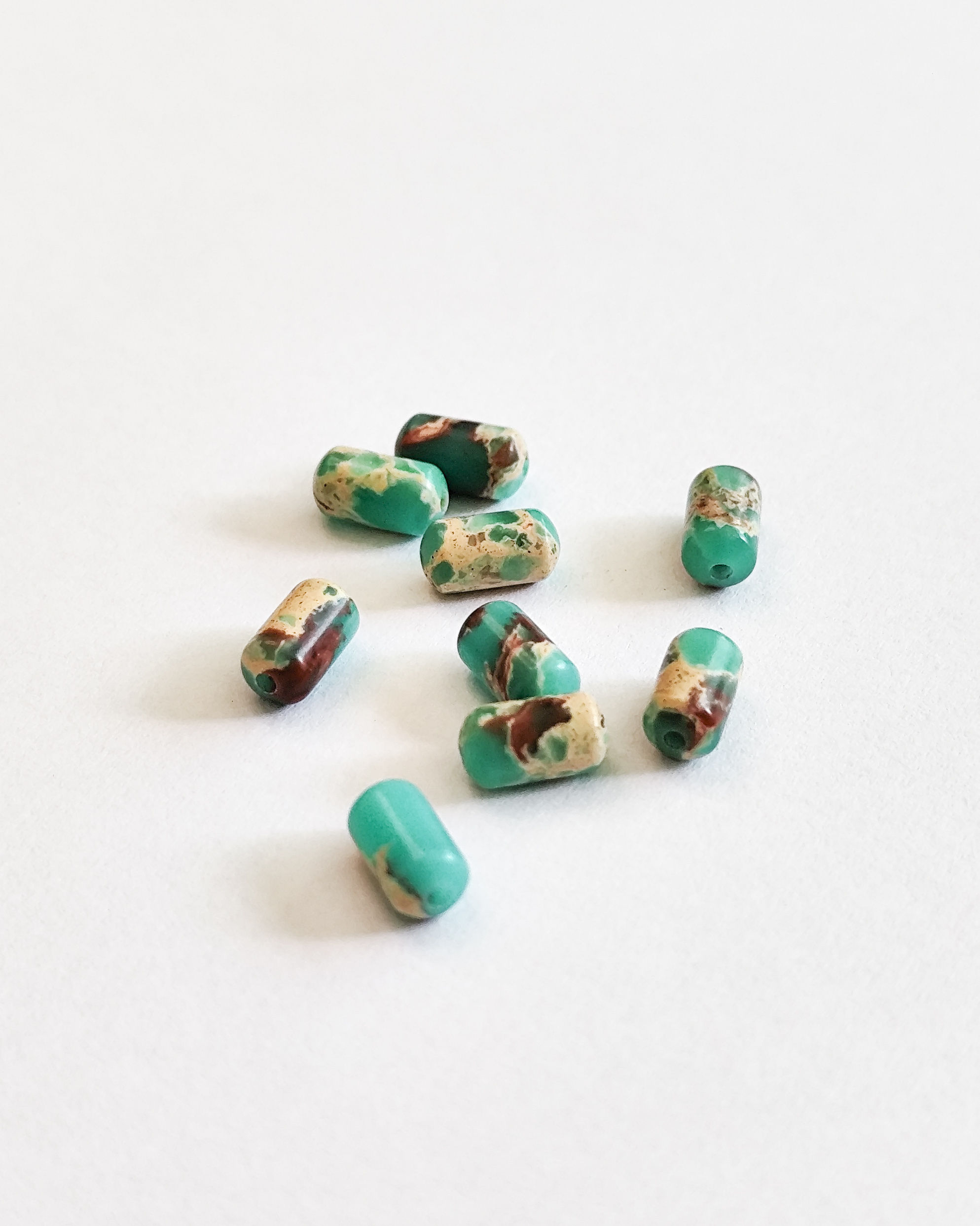 Jaspe Sedimento Tubo pedras para bijuterias e semijoias