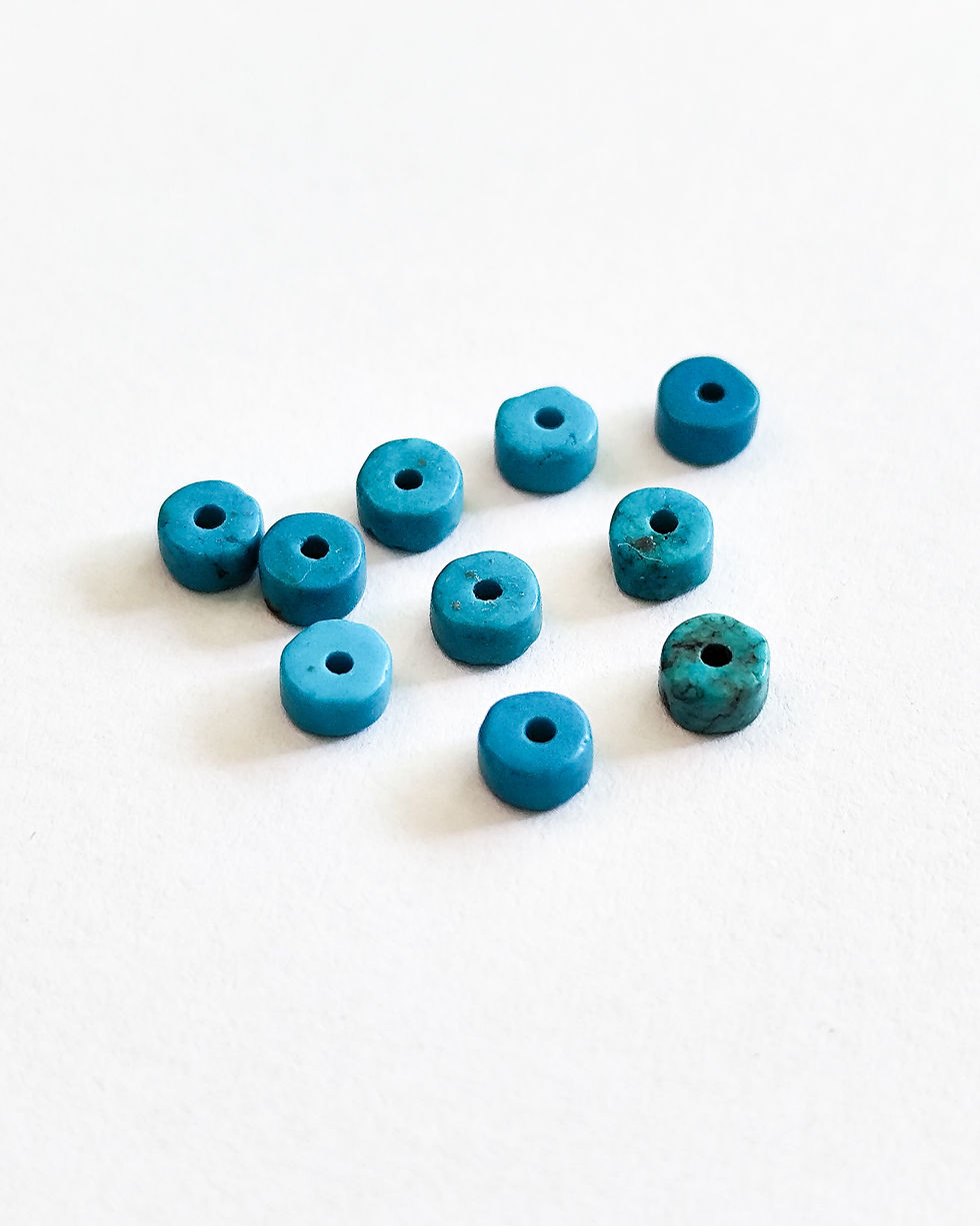 Turquesa Rondel 4mm pedras para bijuterias e semijoias