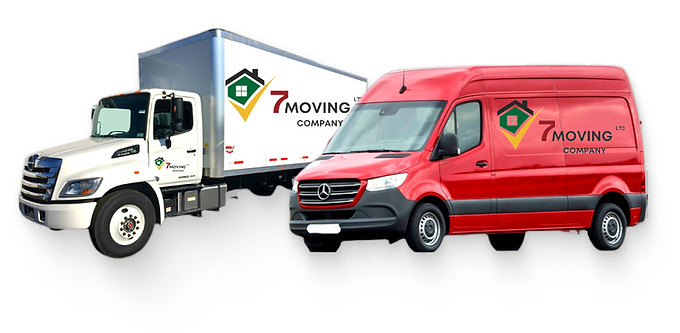 trucks with 7 moving company logo