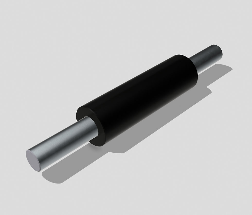 Thumbnail: Nylon Roller (black) Dia 120mm - Dead Shaft