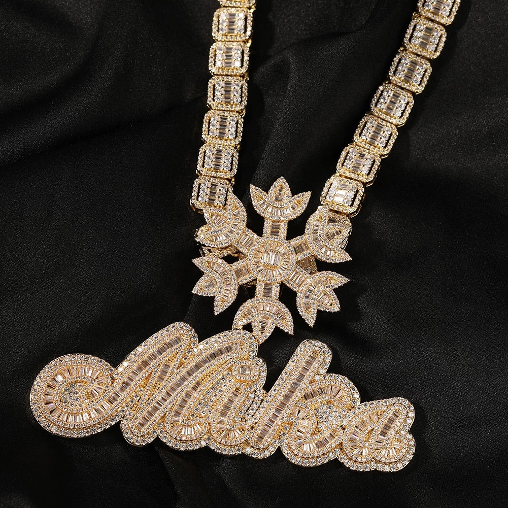 Snowflakes icy nameplates 