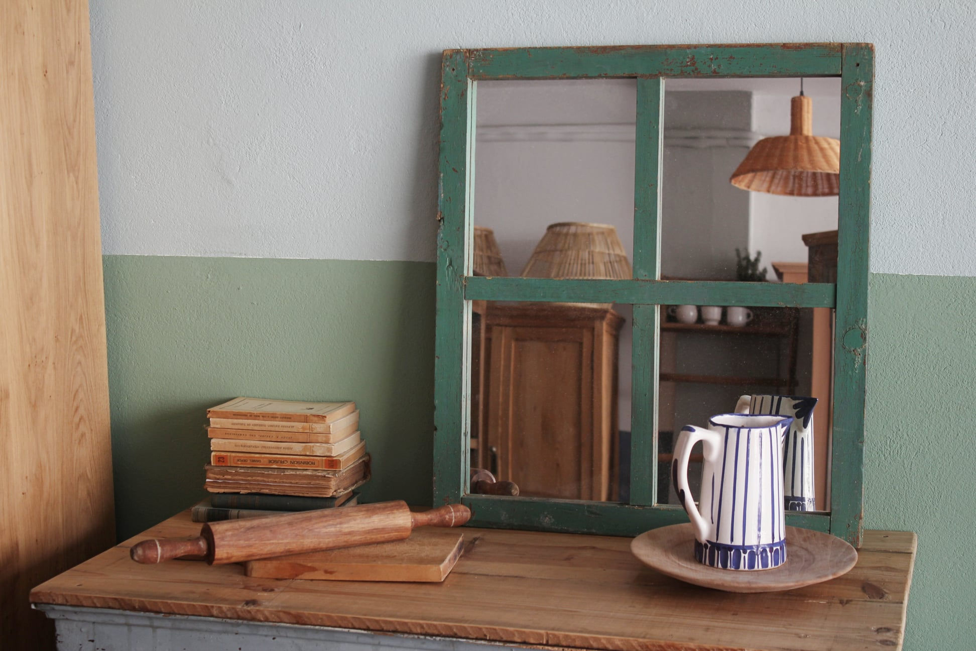 ESPEJO VENTANA VERDE