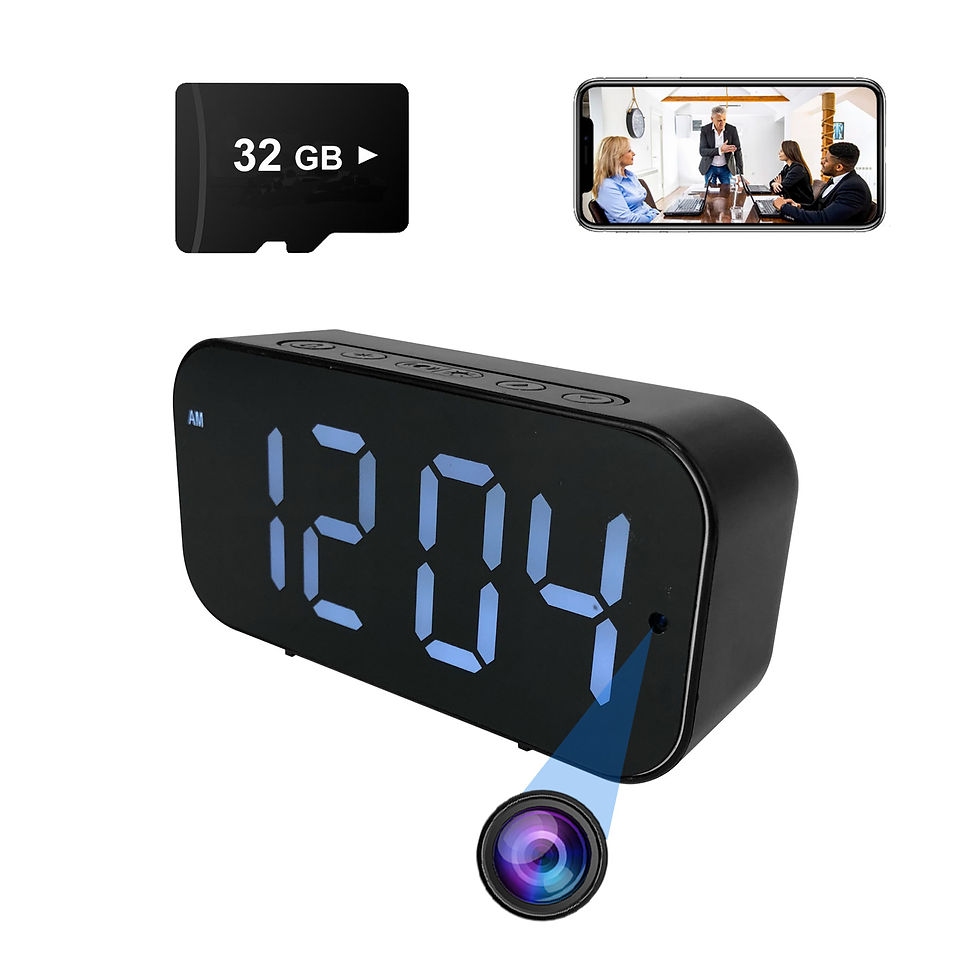 Miniatura: Wi-Fi Clock Camera with 1080P HD, Motion Detection & Remote Viewing, Indoor Secu