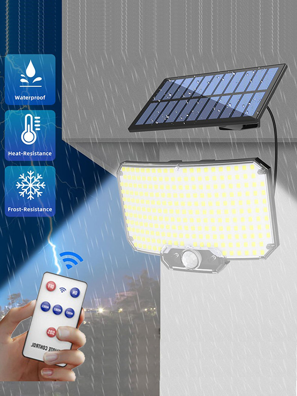 Miniatura: 234 LED Solar Lights Outdoor Super Bright Human Motion Sensor Security Flood Wal