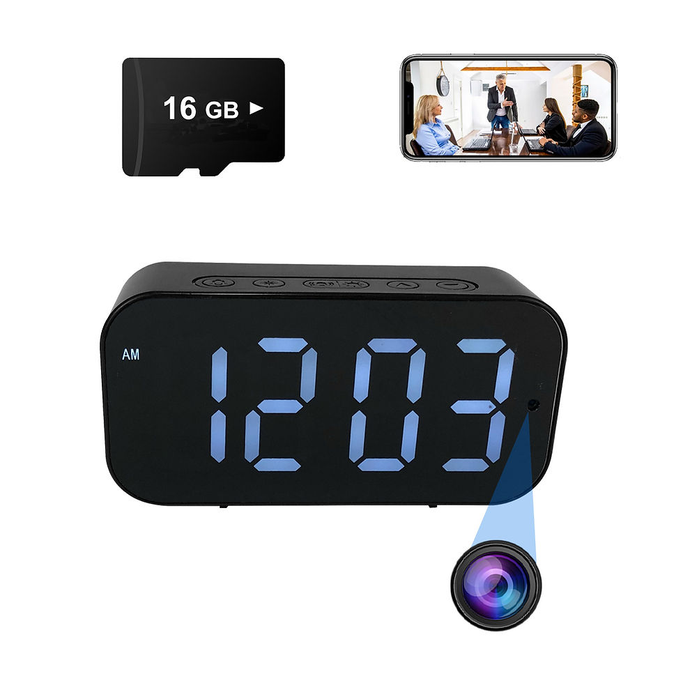 Miniatura: Wi-Fi Clock Camera with 1080P HD, Motion Detection & Remote Viewing, Indoor Secu