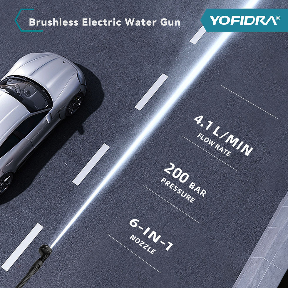 Miniatura: YOFIDRA 200Bar Brushless High Pressure Washer Electric Water Gun With Bucket Car