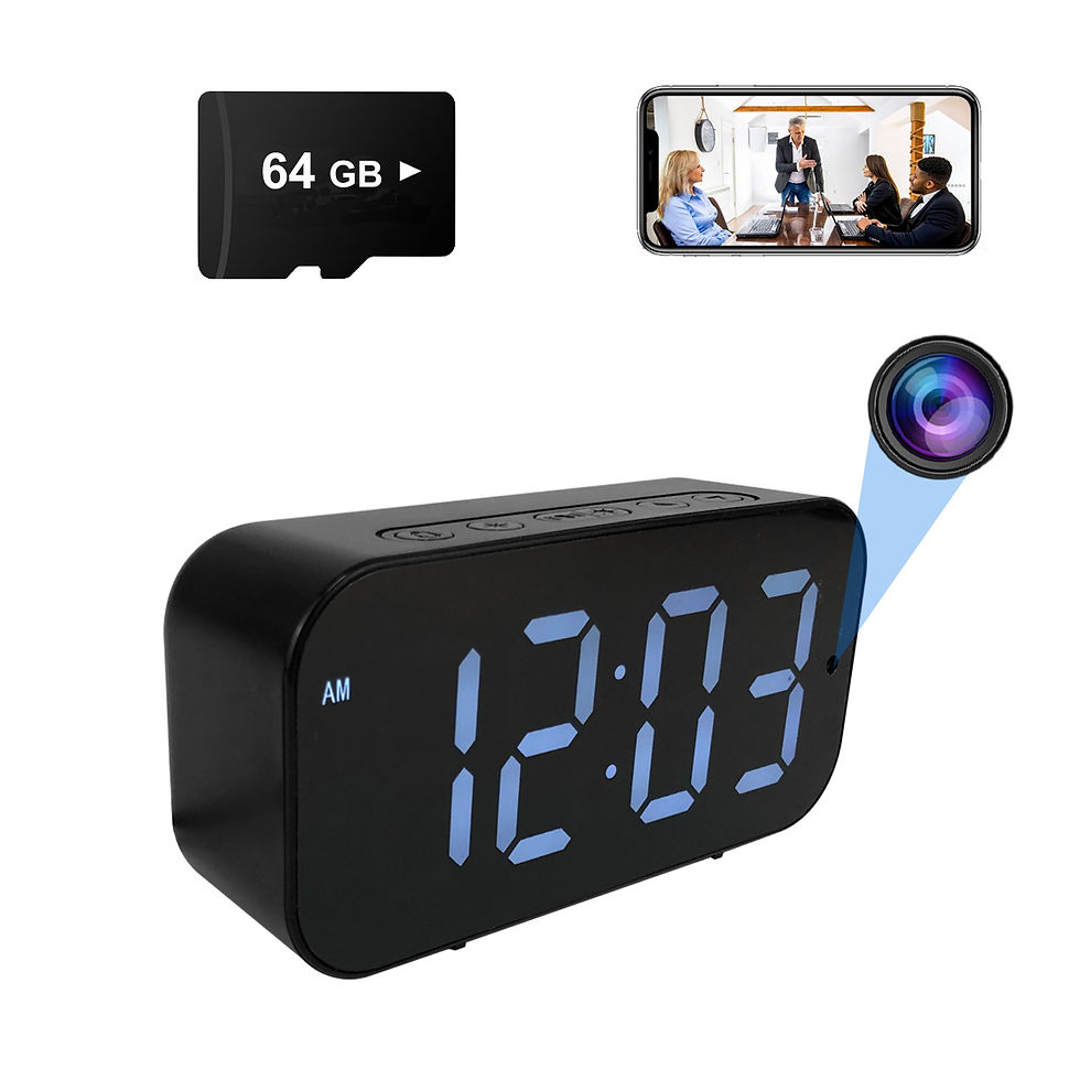 Miniatura: Wi-Fi Clock Camera with 1080P HD, Motion Detection & Remote Viewing, Indoor Secu