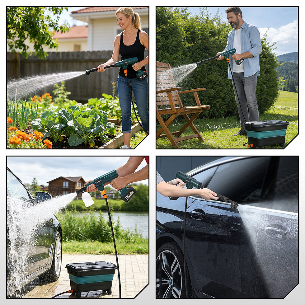 Miniatura: YOFIDRA 200Bar Brushless High Pressure Washer Electric Water Gun With Bucket Car