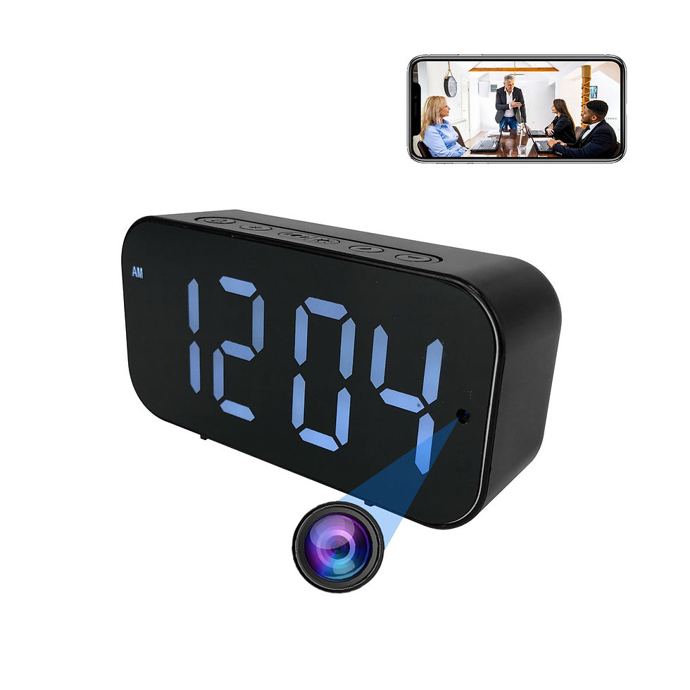 Miniatura: Wi-Fi Clock Camera with 1080P HD, Motion Detection & Remote Viewing, Indoor Secu