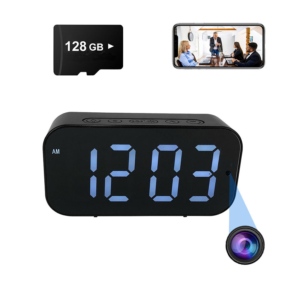 Miniatura: Wi-Fi Clock Camera with 1080P HD, Motion Detection & Remote Viewing, Indoor Secu
